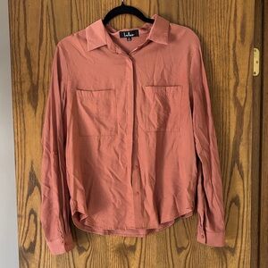 Lulus Coral Button-Down Shirt
